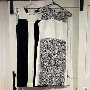 Per Se & Etcetera Black/White Midi Dresses 2-4-1